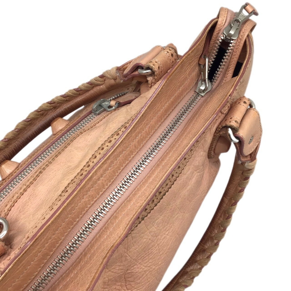 BALENCIAGA Giant City Bag Pink Leather Handbag Shoulder Salmon - Picture 9 of 11